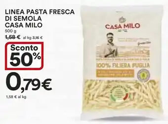LINEA PASTA FRESCA DI SEMOLA CASA MILO 500 g