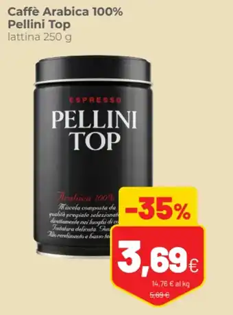 Caffè Arabica 100% Pellini Top lattina 250 g
