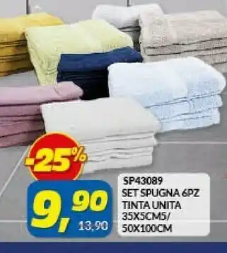 Risparmio Casa RisparmioCasa SP43089 Set Spugna 6pz Tinta Unita offerta
