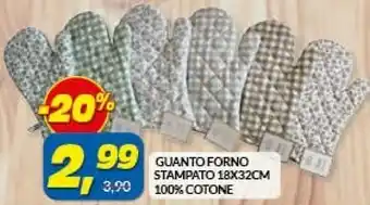 Risparmio Casa RisparmioCasa Guanto Forno Stampato 18x32cm 100% Cotone offerta