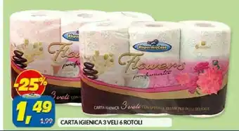Risparmio Casa RisparmioCasa Carta Igienica 3 Veli 6 Rotoli offerta