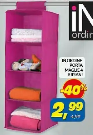 Risparmio Casa RisparmioCasa In Ordine Porta Maglie 4 Ripiani offerta