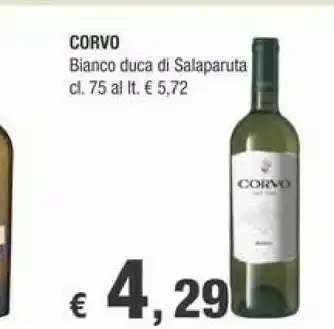Crai Corvo Bianco Duca Di Salaparuta offerta