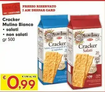 Despar Mulino Bianco Sfoglia Di Grano Crackers Salati 500 G(ml) offerta