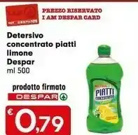 Despar Detersivo Concentrato Piatti Limone offerta