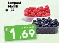 Despar Lamponi/ Mirtilli 125 Gr offerta