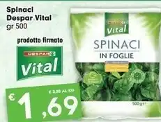 Despar Despar Spinaci In Foglie Vital 500 Gr offerta