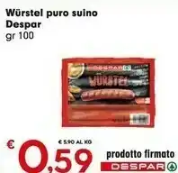 Despar Despar - Wurstel 100 G(ml) offerta