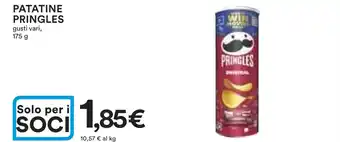 Ipercoop PATATINE PRINGLES gusti vari, 175 g offerta