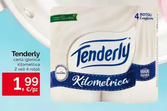 Acqua & Sapone Tenderly carta igienica Kilometrica 2 veli 4 rotoli offerta