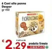 Despar 6 Coni Alla Panna offerta