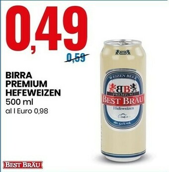 Eurospin Best Brau Birra Premium Hefeweizen offerta