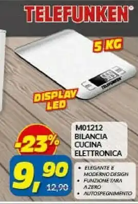 Risparmio Casa Telefunken M01212 Bilancia Cucina Elettronica offerta