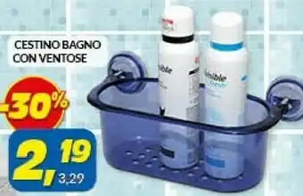 Risparmio Casa Cestino Bagno Con Ventose offerta