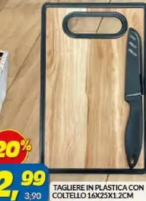 Risparmio Casa Tagliere In Plastica Con Coltello offerta