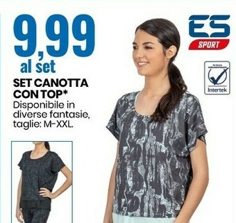 Eurospin Set Canotta Con Top offerta