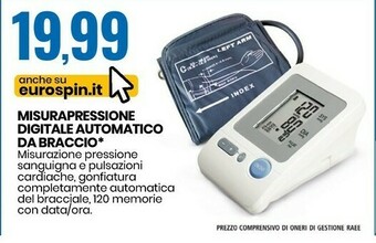 Eurospin Misura Pressione Digitale Automatico Da Braccio offerta