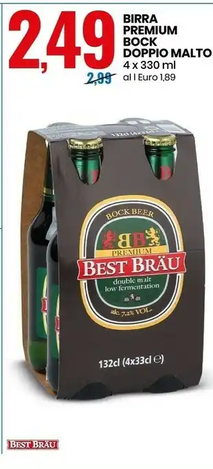 Eurospin Best Brau Birra Brau Premium Bock Doppio Malto offerta