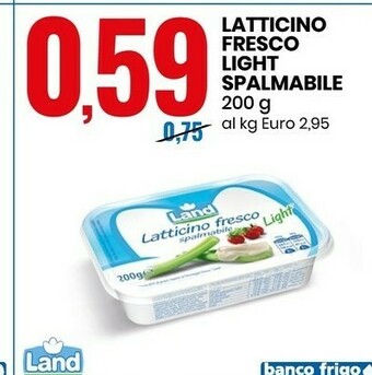 Eurospin Land Latticino Fresco Light Spalmabile 200 G offerta