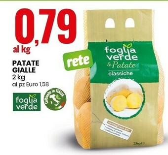 Eurospin Foglia verde Patate Gialle offerta