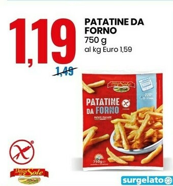 Eurospin Delizie dal Sole Patatine Da Forno 750 G offerta