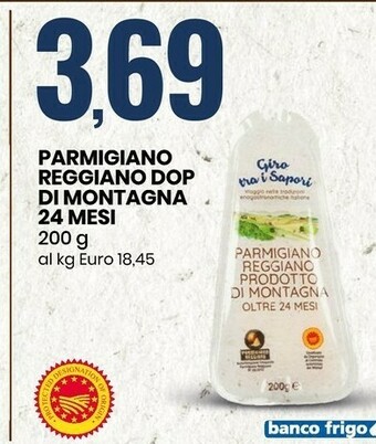 Eurospin Banco Frigo Parmiiano Reggiano Dop Di Montagna offerta