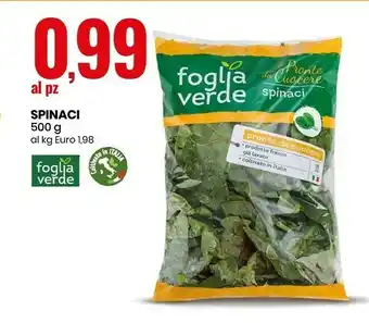 Eurospin Foglia Verde - Le Pronte Da Cuocere Spinaci 500 G offerta