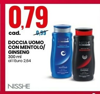 Eurospin Nisshe Doccia Uomo Con Mentolo / Ginseng offerta