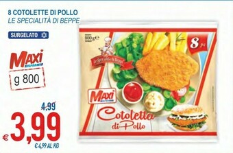 MD Discount Le Specialità di Beppe 8 Cotolette Di Pollo offerta