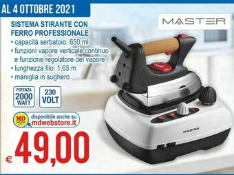 MD Discount Master Sistema Stirante Con Ferro Professionale offerta