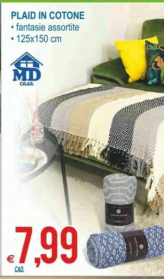 MD Discount Plaid In Cotone offerta