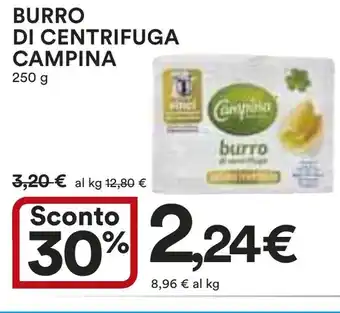 Ipercoop BURRO DI CENTRIFUGA CAMPINA 250 g offerta
