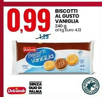 Eurospin Dolciando Biscotti Al Gusto Vaniglia offerta