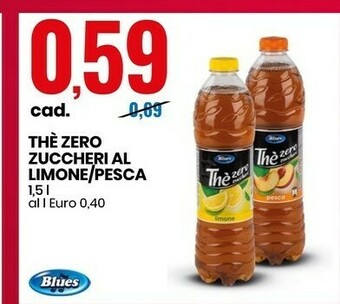 Eurospin Blues The Zero Zuccheri Al Limone / Pesca offerta