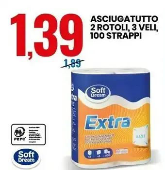 Soft Dream Asciugatutto 2 Rotoli