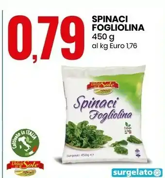 Eurospin Delizie dal Sole Spinaci Fogliolina 450 G offerta