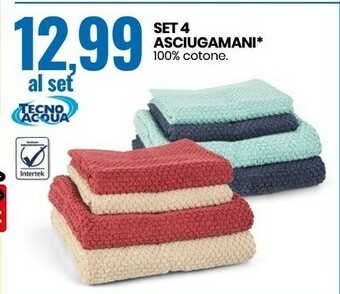 Eurospin Set 4 Asciugamani offerta