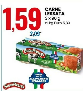 Eurospin Buon pascolo Buonpascolo Carne Lessata offerta