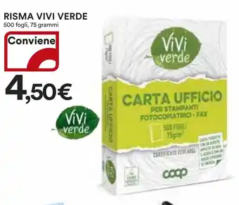 Ipercoop RISMA VIVI VERDE 500 fogli, 75 grammi offerta
