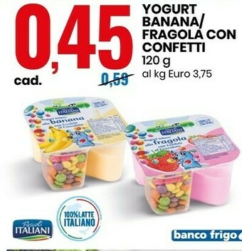 Eurospin Banco Frigo Yogurt Banana offerta