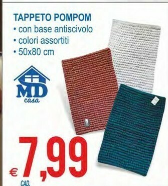 MD Discount Tappeto Pompom offerta