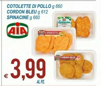 MD Discount Aia Cotolette Di Pollo/ Cordon Bleu/ Spinacine offerta