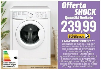 Eurospin Indesit Lavatrice offerta