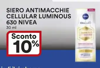 Ipercoop SIERO ANTIMACCHIE CELLULAR LUMINOUS 630 NIVEA 30 ml offerta