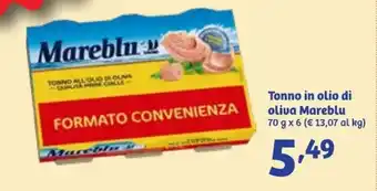 In'S Mercato Tonno in olio di oliva Mareblu 70 g x 6 offerta