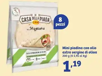 In'S Mercato Mini piadina con olio extra vergine di oliva 200 g offerta