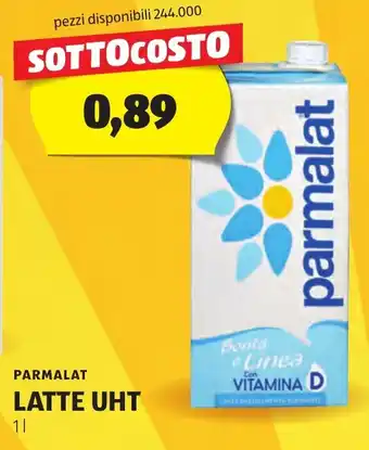 ALDI PARMALAT LATTE UHT 1 l offerta