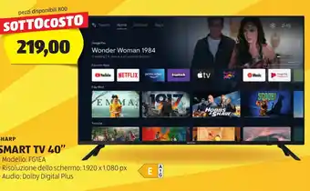 ALDI SHARP SMART TV 40" 1920x1080 px offerta