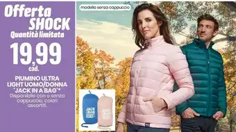 Eurospin Piumino Ultra Light Uomo offerta