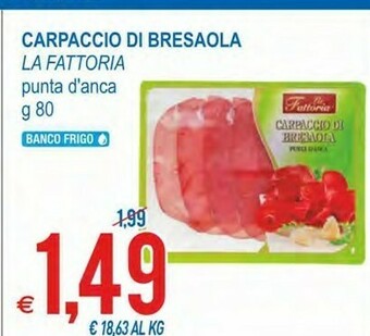 MD Discount La Fattoria Carpaccio Di Bresaola 80 G(ml) offerta